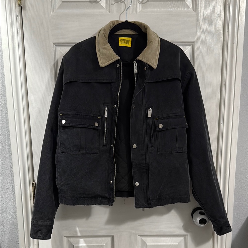 Black Jacket with Tan Collar